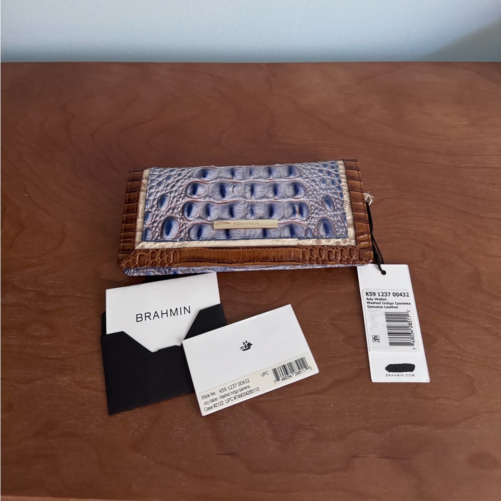 Brahmin Ady Wallet. 7.5" W X 3.75" H X 0.5" D